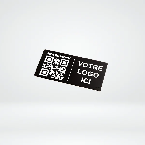 Plaque adhésive QR Code gravée au laser